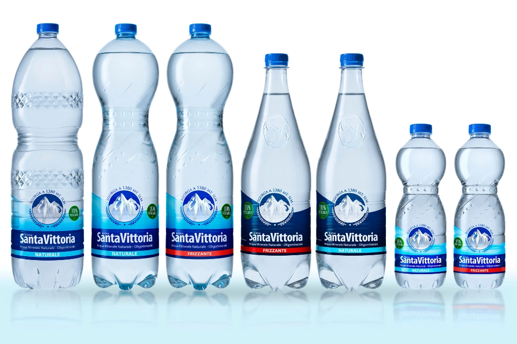 Gamma bottiglie Acqua Nuova Santa Vittoria